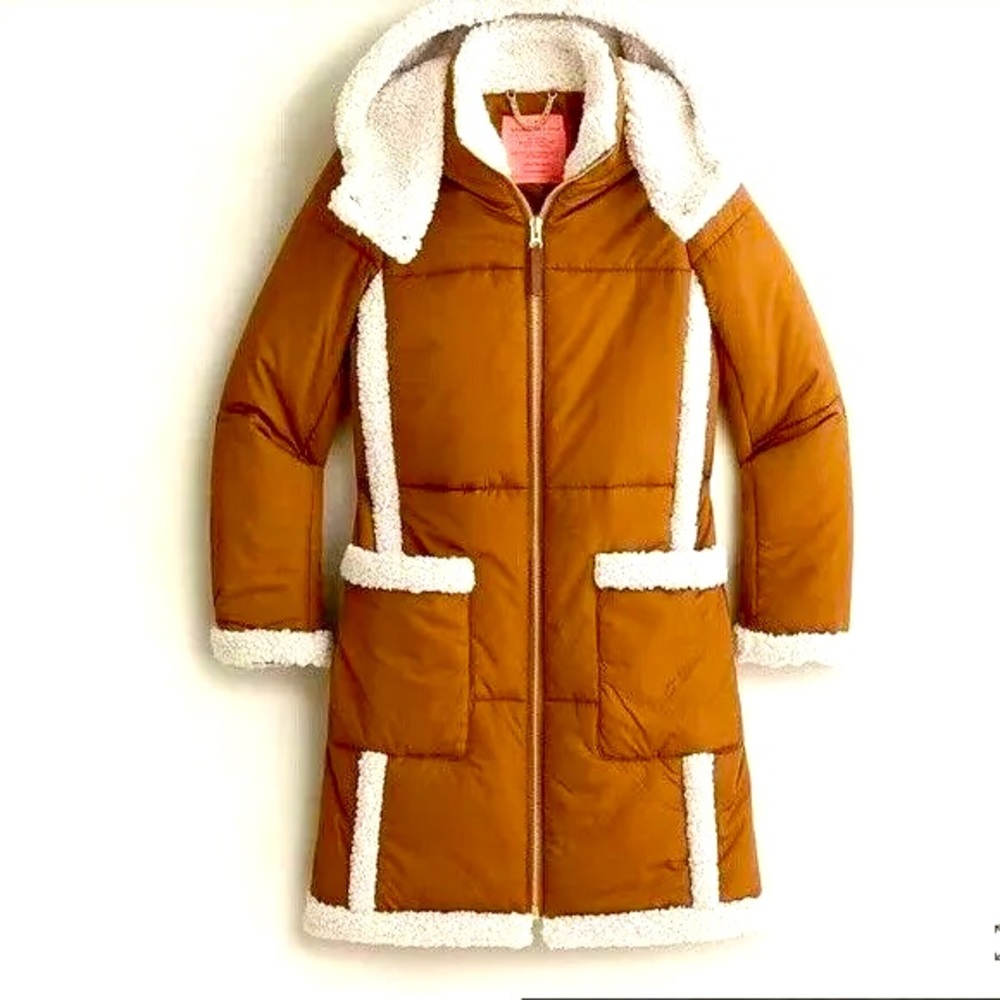 J.Crew Snowday puffer jacket with PrimaLoft M in Pecan